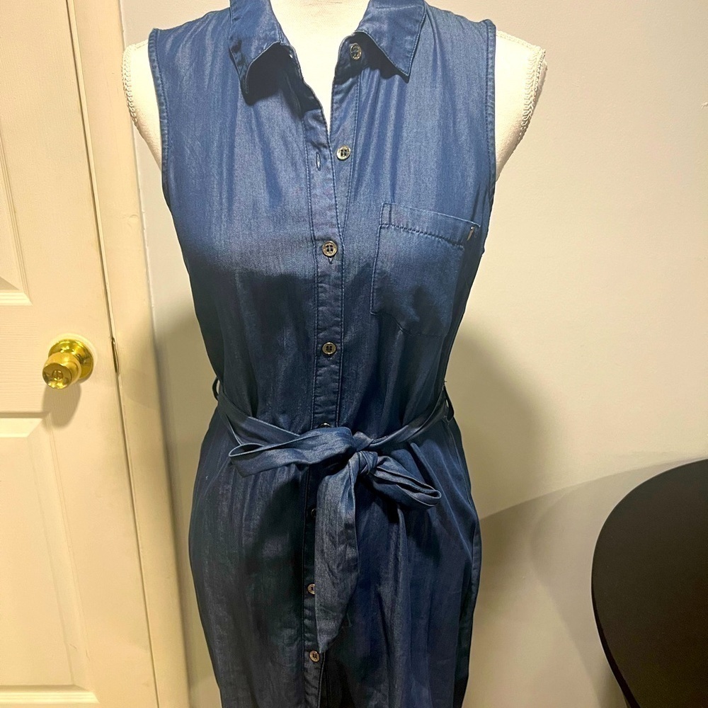{Guess} Full Button Down Denim Dress